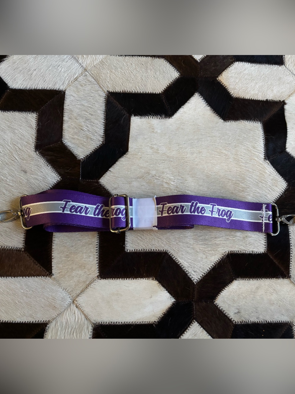 💜🐸 Purple "Fear the Frog" TCU Purse Adjustable Strap